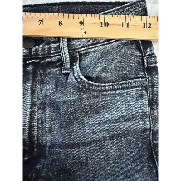 Mother Jeans Womens 24 Black High Waisted Rascal Ankle Snippet Train Stops Denim - Picture 3 of 9